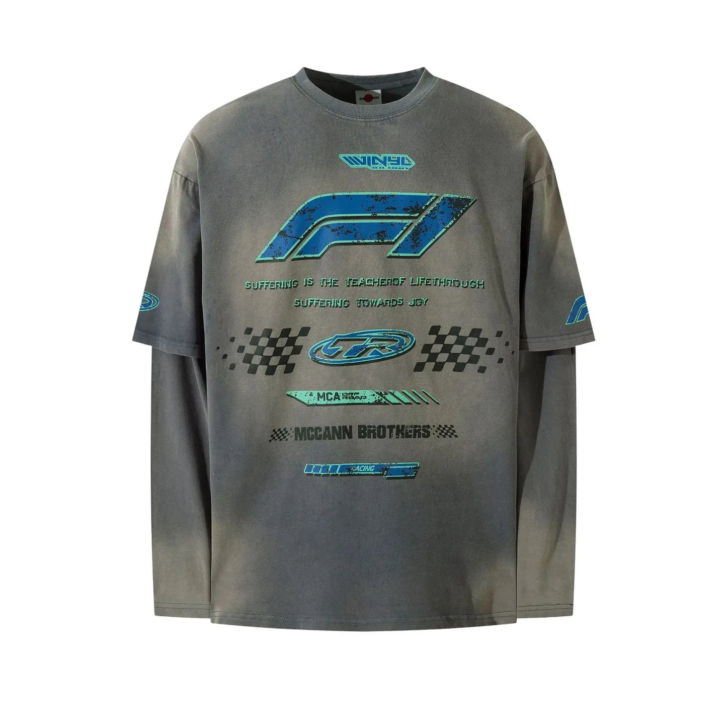 Men's Graphic Round Neck Long Sleeve T-Shirt